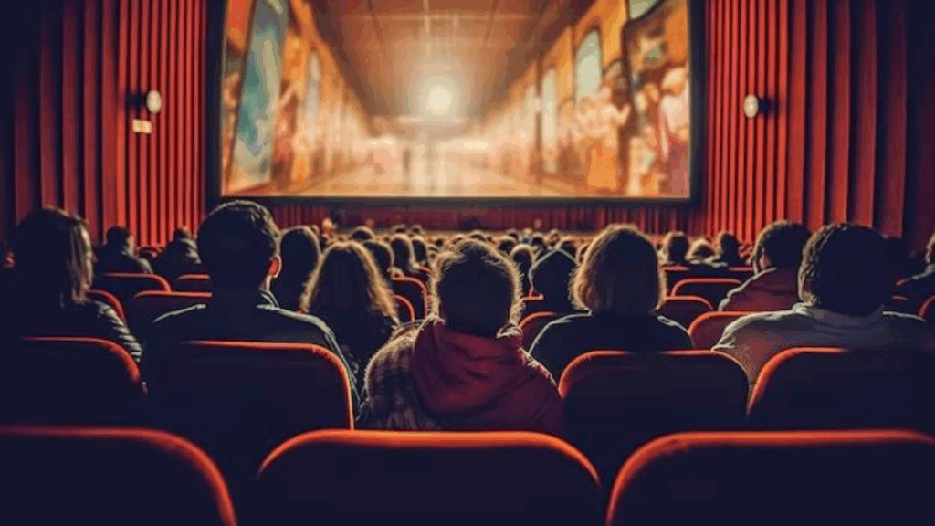 Foto ilustrativa de uma sala de cinema | Reprodução/8D Songs/Pinterest