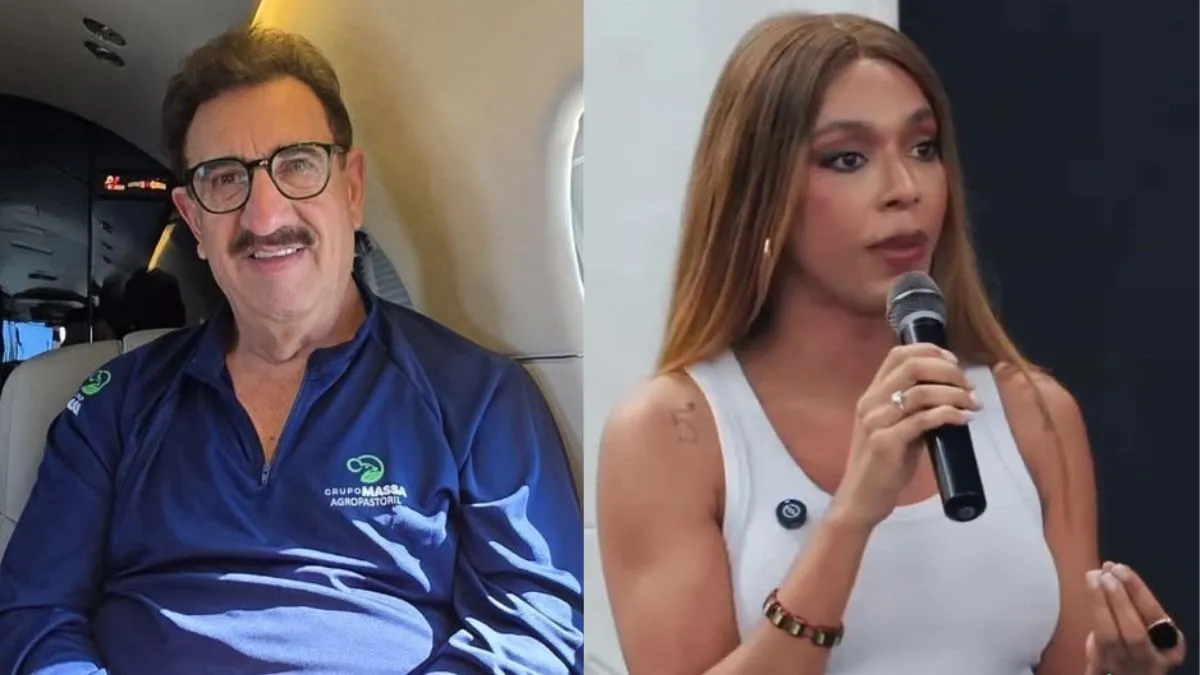 Foto-mintagem da esquerda para a direita: o apresentador Ratinho e a deputada federal Erika Hilton