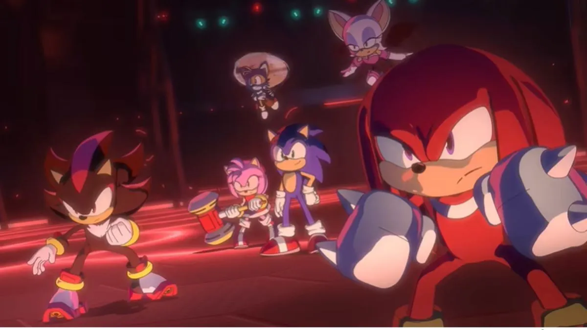 cena de Sonic the Hedgehog: Memories and Beyond com outros ouriçoes juntos