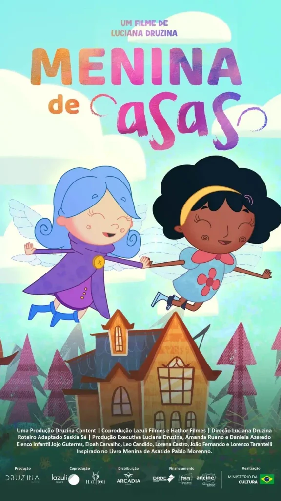 Banner do filme 'Menina de Asas' filme para as crianças